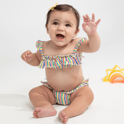 Fun Stripe Mini Cabana Bikini Set - Tenth & Pine - Mini Swimwear - 0 - 6 Months - Fun Stripe - Montce