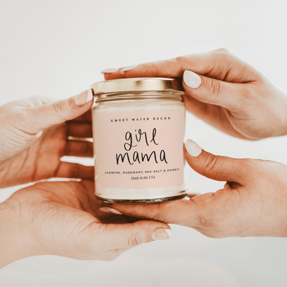 Girl Mama Soy Candle - Clear Jar - 9 oz (Wildflowers and Salt) - Tenth &amp; Pine - Candles - 