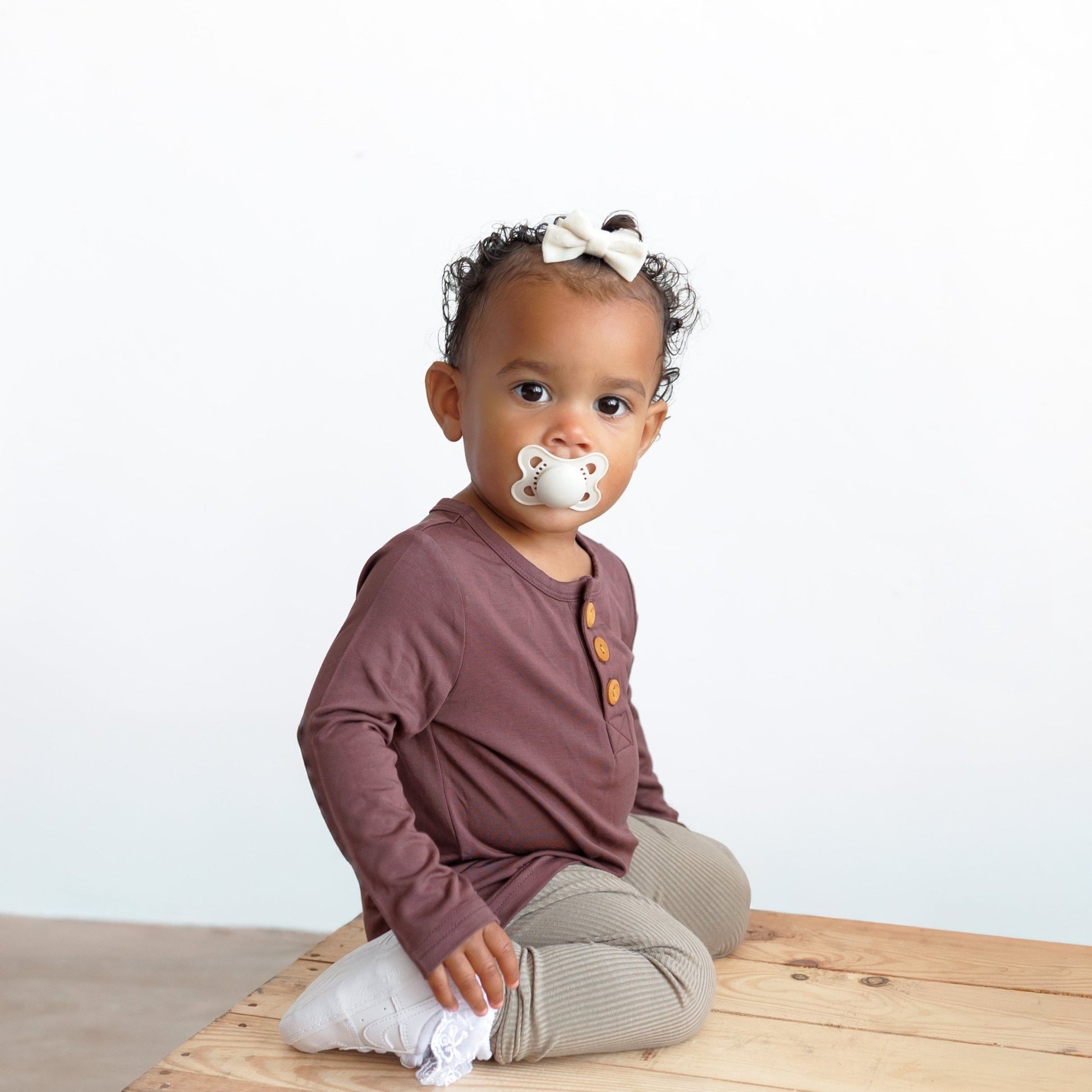 HENLEY LONG SLEEVE - Black Cherry - Tenth & Pine - henley long sleeve - 0/6m
