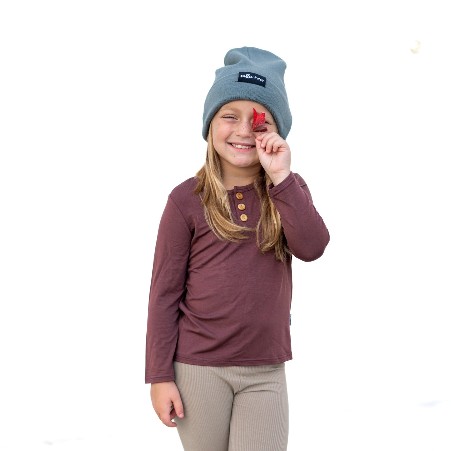 HENLEY LONG SLEEVE - Black Cherry - Tenth & Pine - henley long sleeve - 0/6m