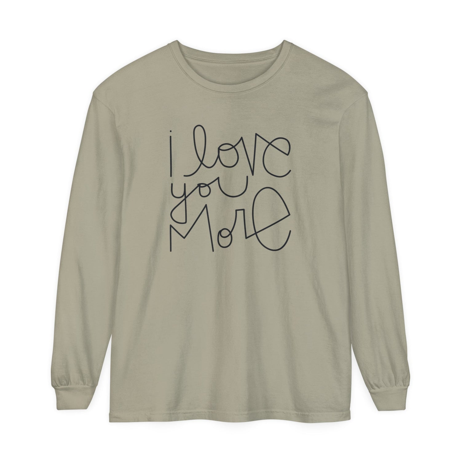 I Love You More Adult Long Sleeve T-Shirt - Tenth &amp; Pine - Long Sleeve Adult Tee - S - Brick
