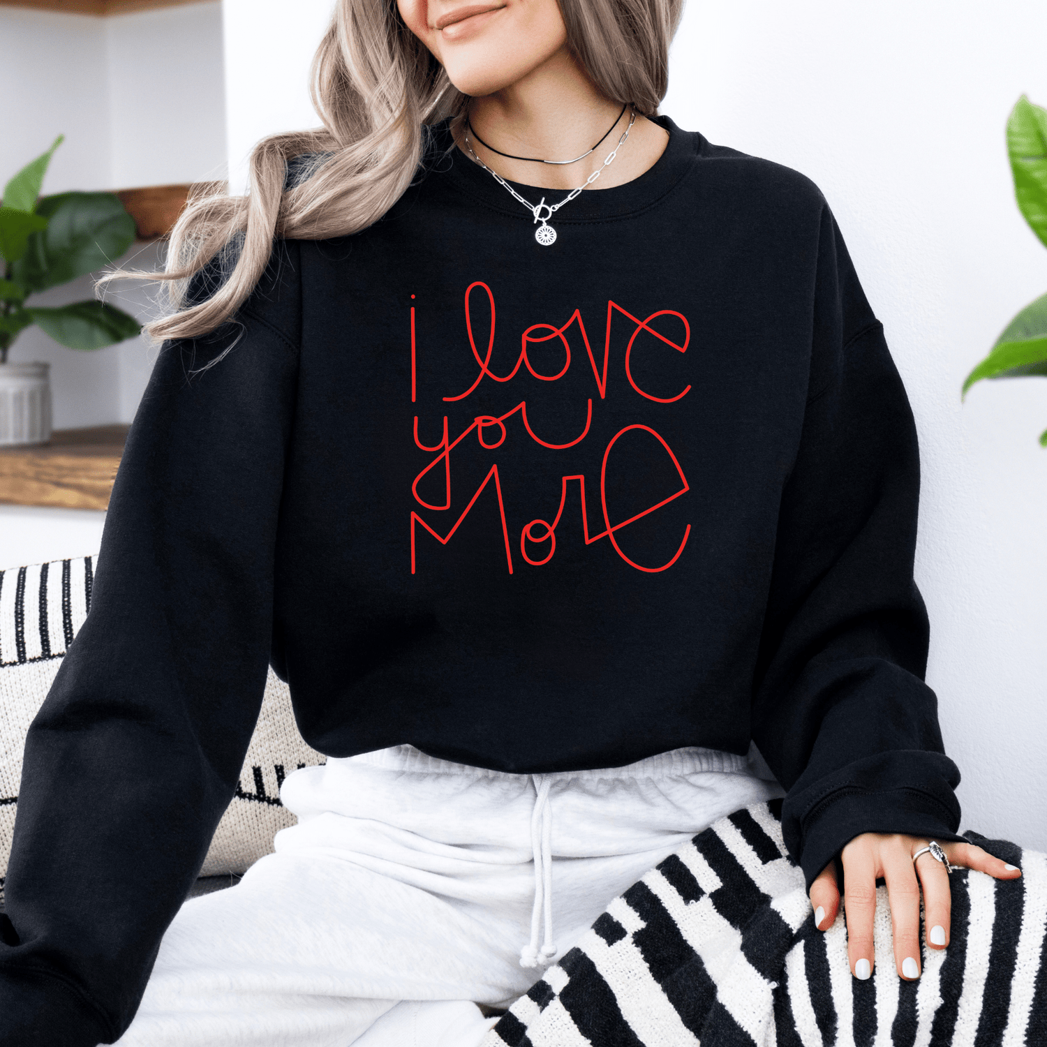I Love You More | Premium Adult Sweatshirt - Tenth &amp; Pine - Adult Sweatshirt - S - Black