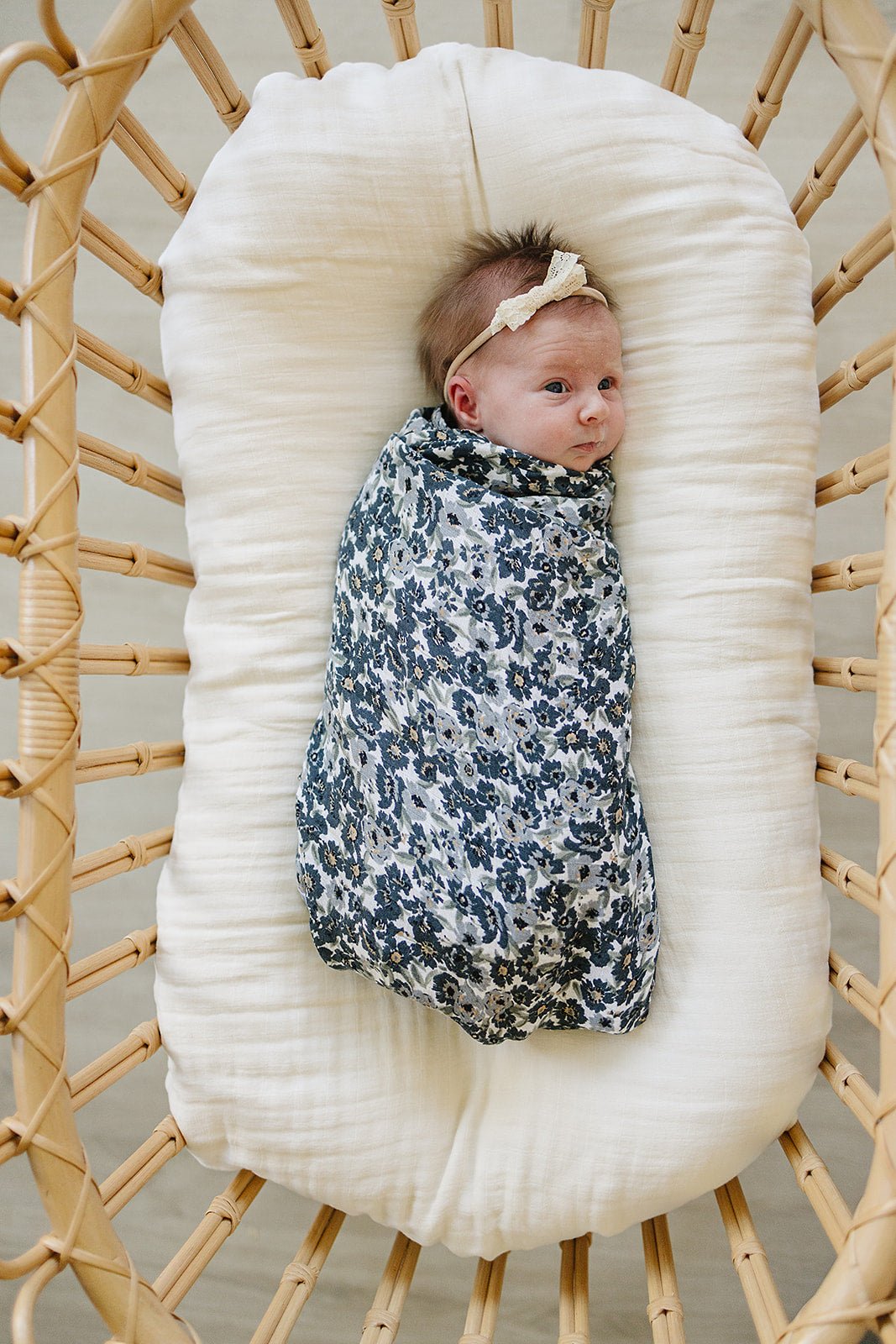 Liberty Floral Muslin Swaddle Blanket - Tenth &amp; Pine - 