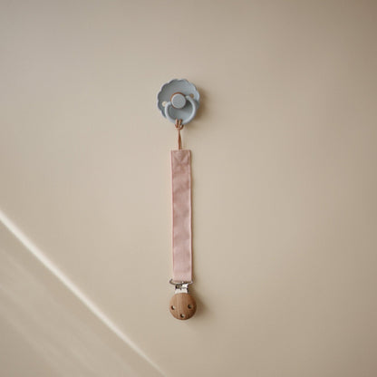 Linen Pacifier Clip 2 - Pack - Tenth &amp; Pine - Pacifier Clip - Blush/Cream