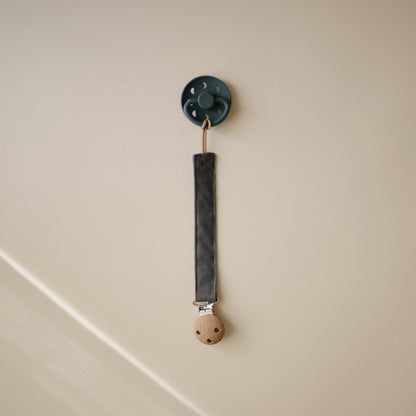 Linen Pacifier Clip 2 - Pack - Tenth &amp; Pine - Pacifier Clip - Blush/Cream