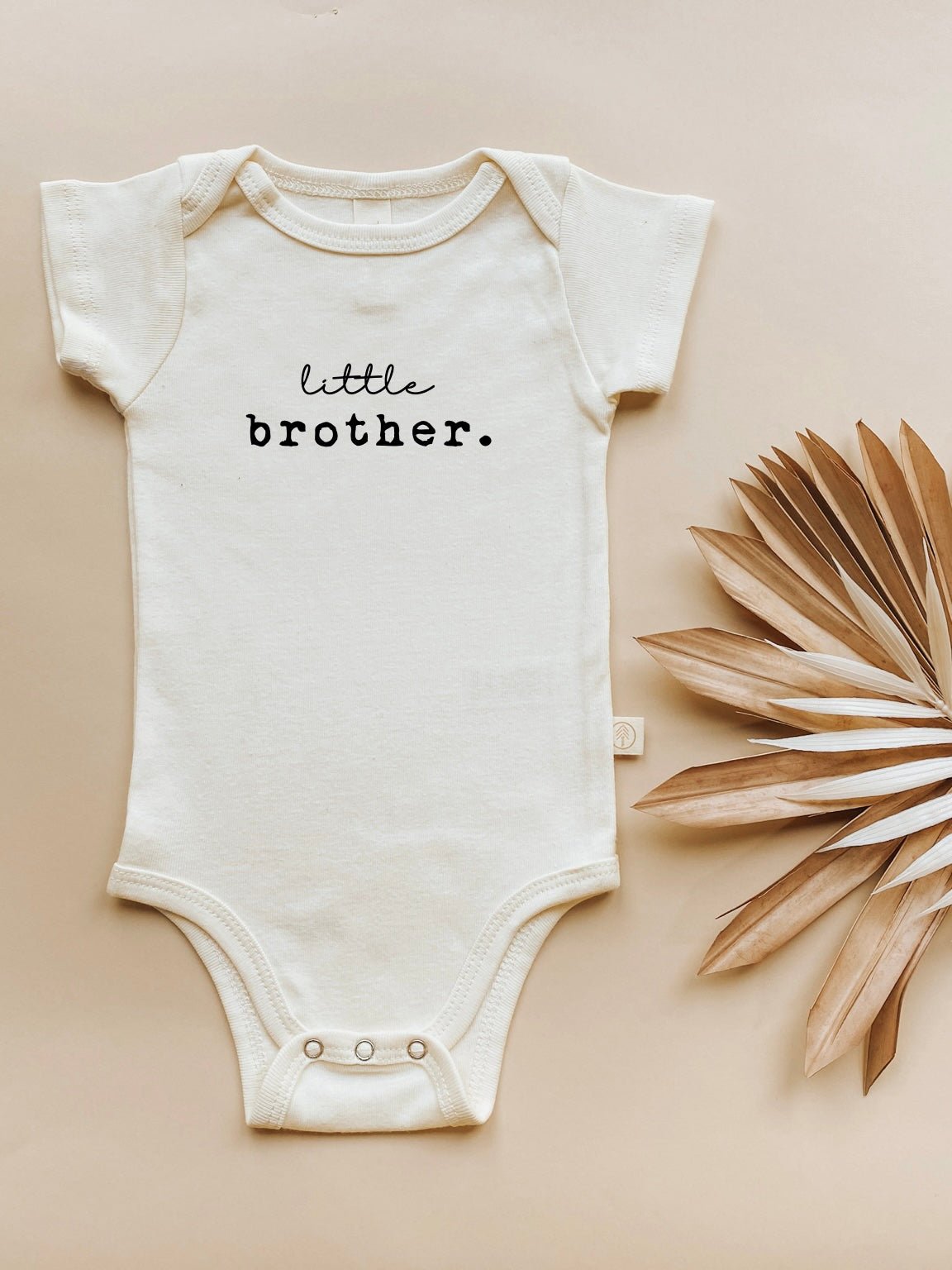 Little Brother Organic Cotton Short Sleeve Baby Bodysuit - Tenth &amp; Pine - Short Sleeve Onesie - 0 - 3M - Tenth &amp; Pine