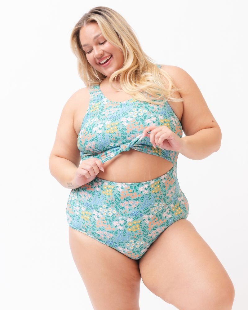 Little Meadow Knotted One - Piece - Tenth & Pine - ONE - PIECES - XXS - Lime Ricki
