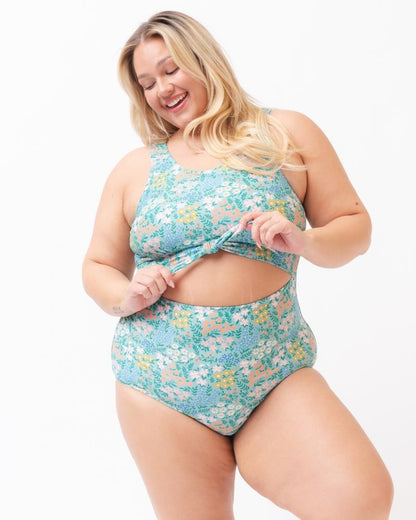 Little Meadow Knotted One - Piece - Tenth & Pine - ONE - PIECES - XXS - Lime Ricki