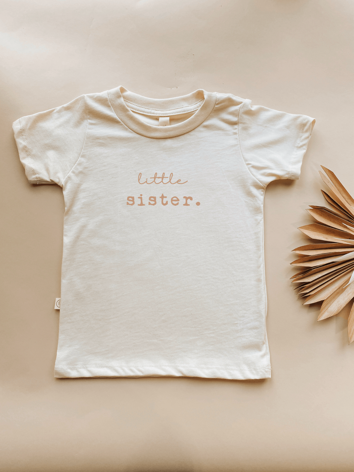 Little Sister Clay Organic Cotton Short Sleeve Toddler T-Shirt - Tenth &amp; Pine - Short Sleeve Tee - 2T - Tenth &amp; Pine