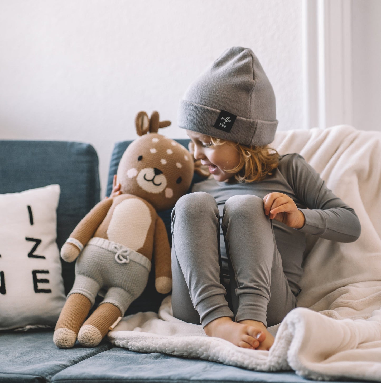LONG SLEEVE 2 PIECE SETS - Stone - Tenth & Pine - Bamboo 2 Piece PJ - 12/18m