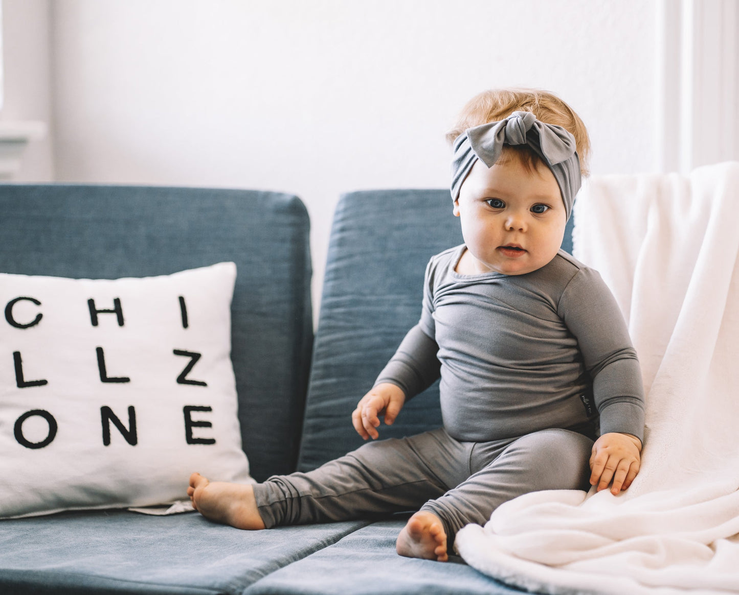 LONG SLEEVE 2 PIECE SETS - Stone - Tenth & Pine - Bamboo 2 Piece PJ - 12/18m