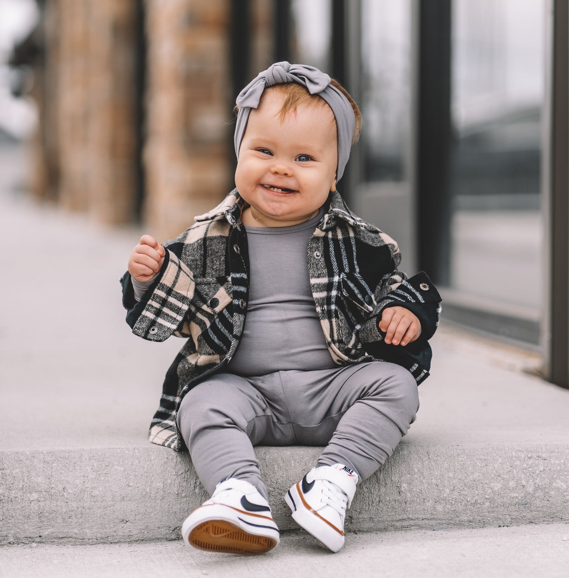 LONG SLEEVE 2 PIECE SETS - Stone - Tenth & Pine - Bamboo 2 Piece PJ - 12/18m