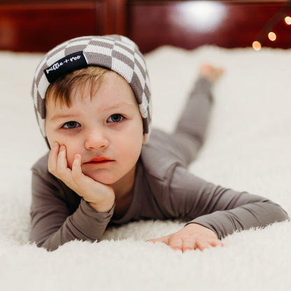 LONG SLEEVE 2 PIECE SETS - Stone - Tenth & Pine - Bamboo 2 Piece PJ - 12/18m