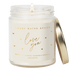 Love You Soy Candle Patterned - Clear Jar - 9 oz - Tenth & Pine - Candles - 