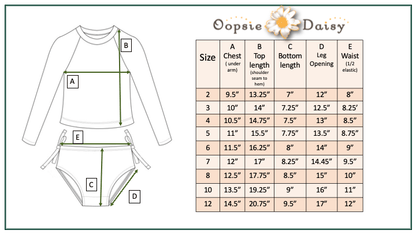 L.S. Sun Rash Guard Swimsuit - Tenth & Pine - Swimsuit - 3 - Oopsie Daisy