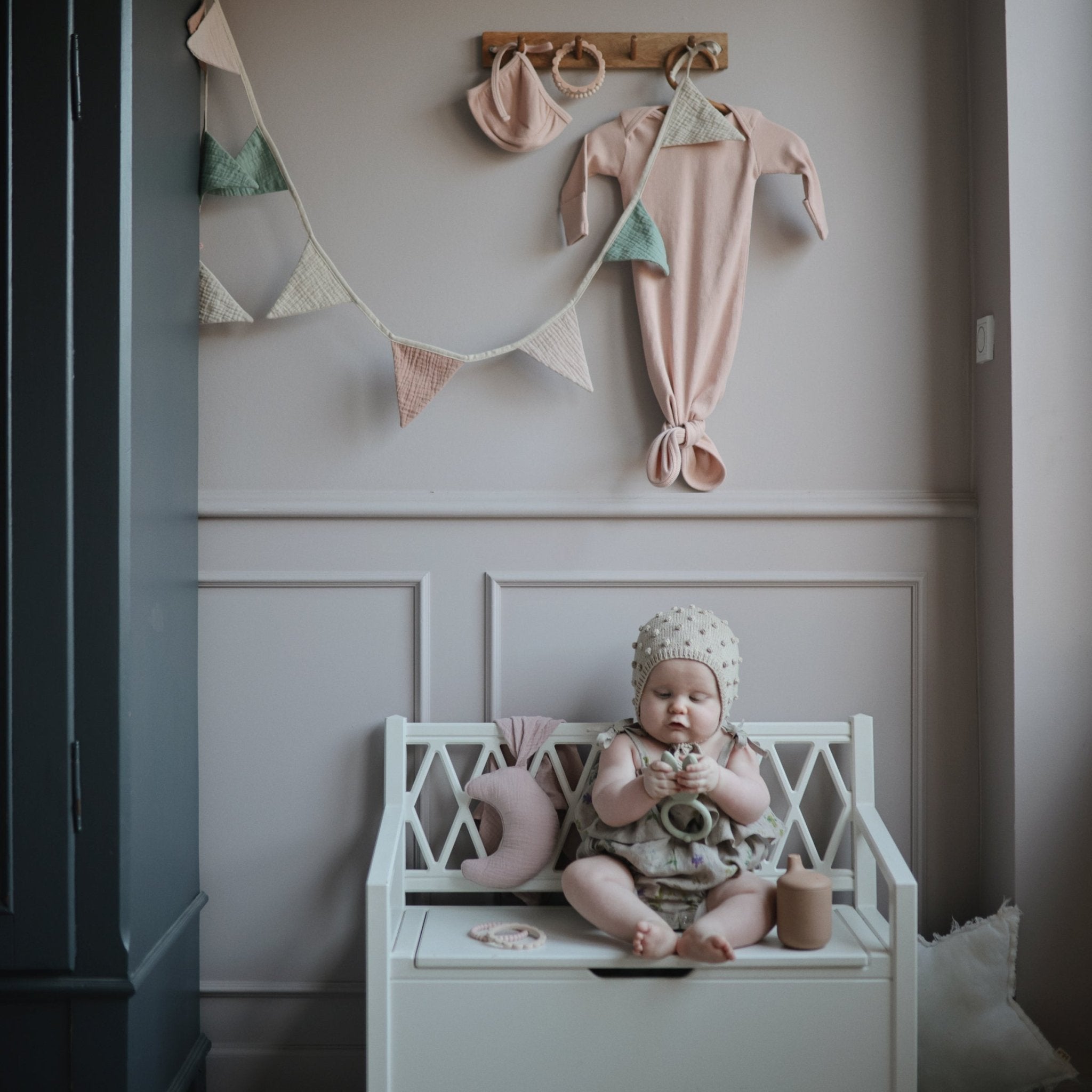 Moon Lovey Blanket - Tenth &amp; Pine - blankets - Blush