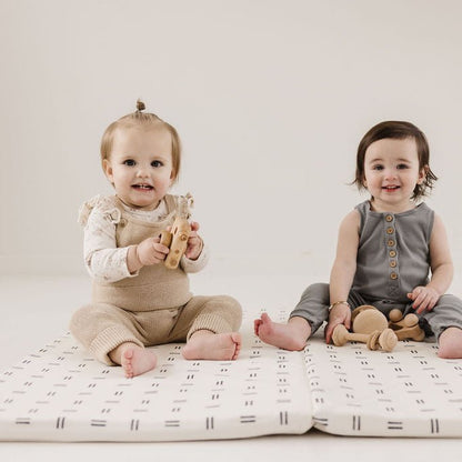 Mudcloth Vegan Leather Mat - Tenth &amp; Pine - Vegan Leather Padded Mat - Standard