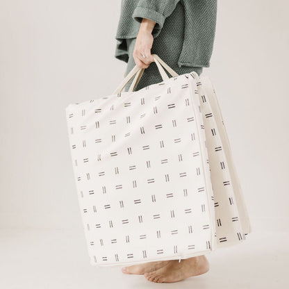 Mudcloth Vegan Leather Mat - Tenth &amp; Pine - Vegan Leather Padded Mat - Standard