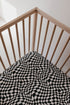 Muslin Crib Sheet | Black & White Wavy Checkerboard - Tenth & Pine - Crib Sheet - forever french baby