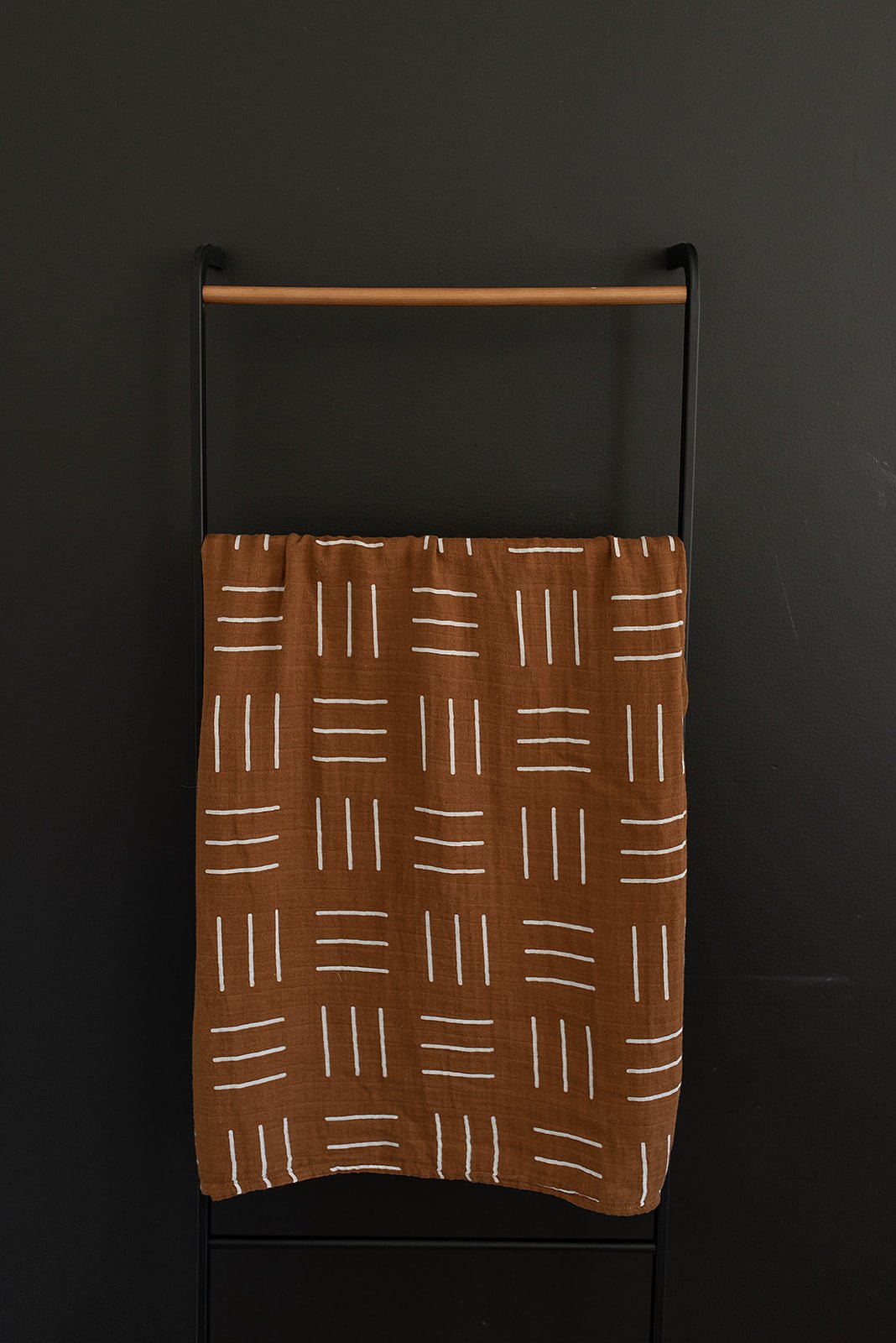 Mustard Mudcloth Muslin Swaddle Blanket - Tenth &amp; Pine - 
