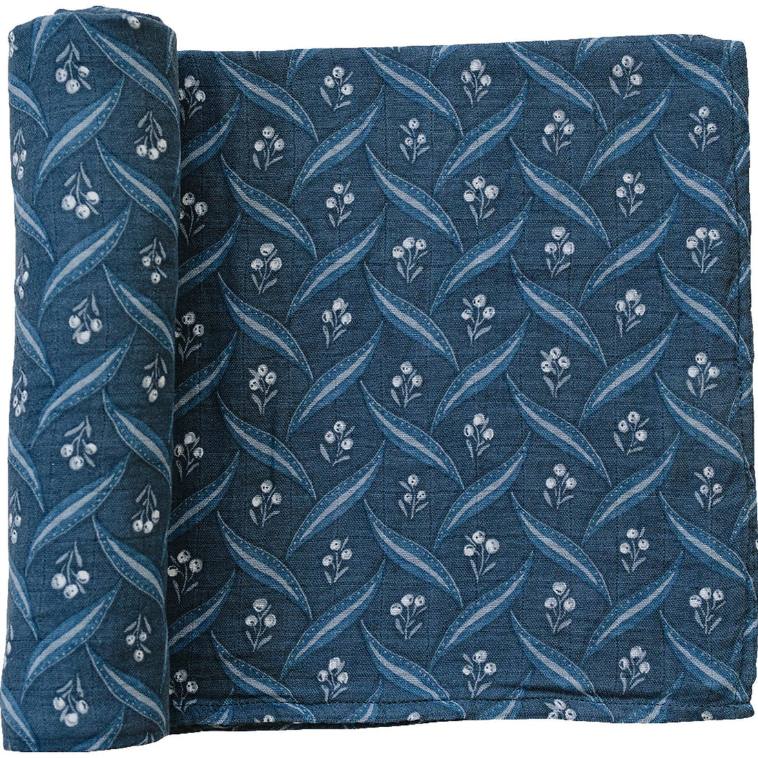 Navy Berry Muslin Swaddle Blanket - Tenth &amp; Pine - 