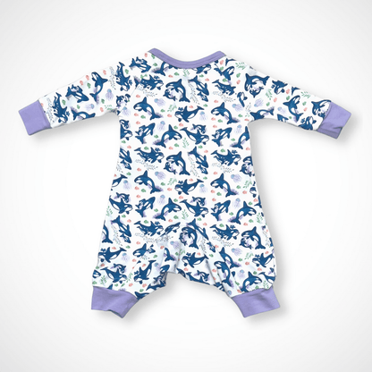 Orca Kimono | Organic Pima Cotton - Tenth &amp; Pine - Winter Outfits - 0 - 3M - Kolorful