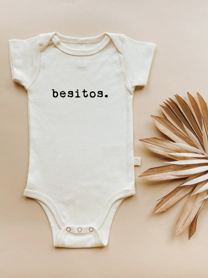 Organic Cotton Bodysuit - Besitos - Tenth &amp; Pine - Short Sleeve Onesie - 0 - 3M