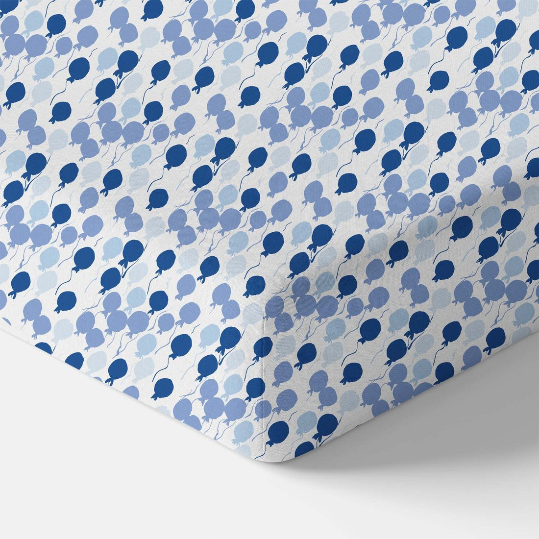 Organic Crib Sheet - Blue Balloons - Tenth &amp; Pine - Baby &amp; Toddler - 