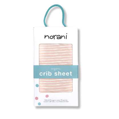 Organic Crib Sheet - Pink Stripes - Tenth & Pine - Crib Sheets - 