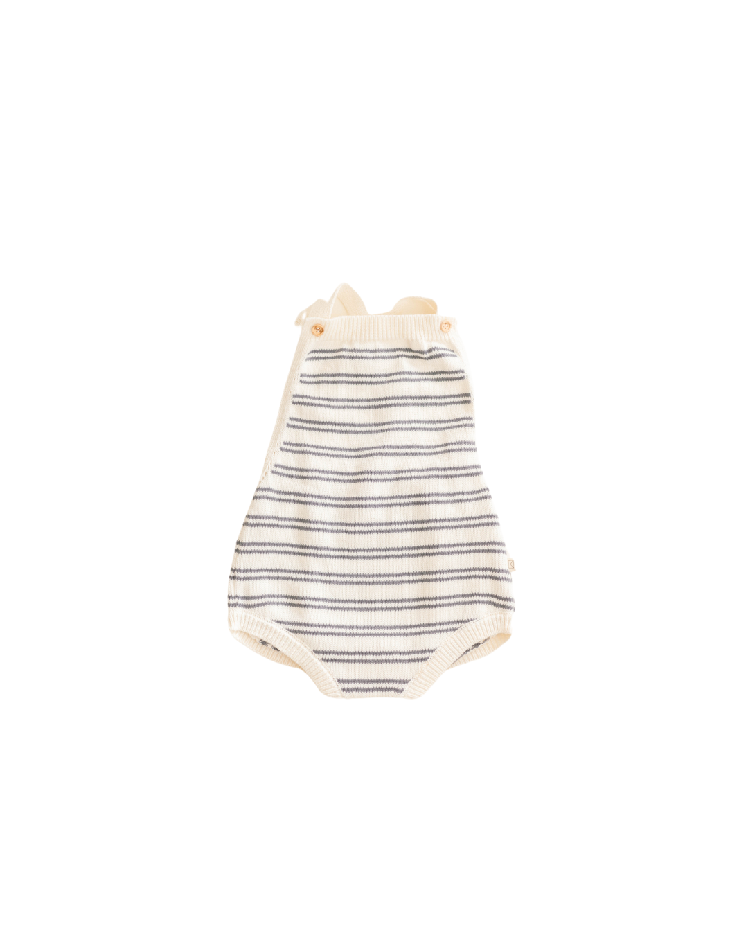 Organic Cotton Stripe Knit Bubble Romper