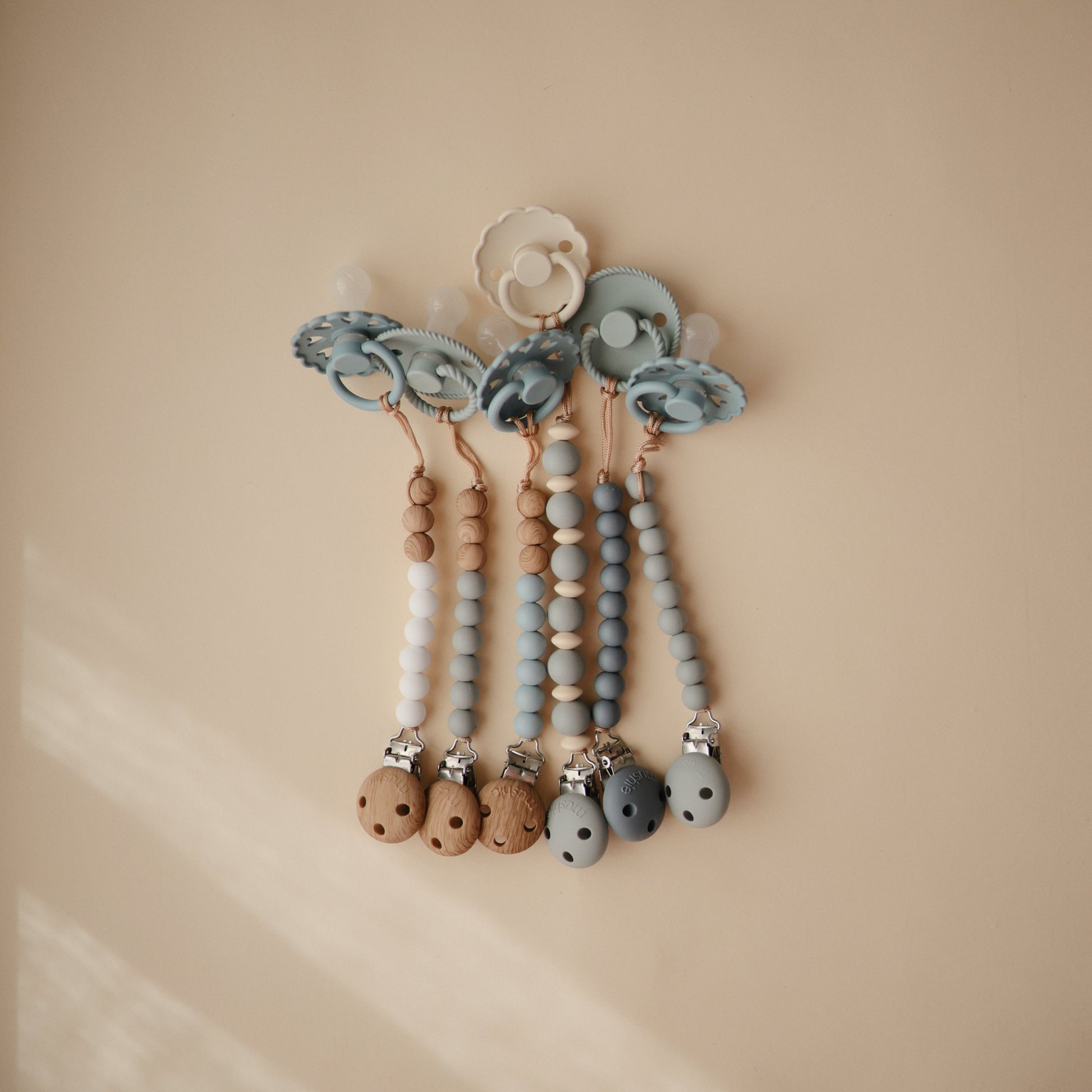 FRIGG Andersen Fairytale Silicone Pacifier 2 - Pack - Tenth & Pine - FRIGG PACIFIERS - 6 - 18 months - Stone Blue/Willow Gray