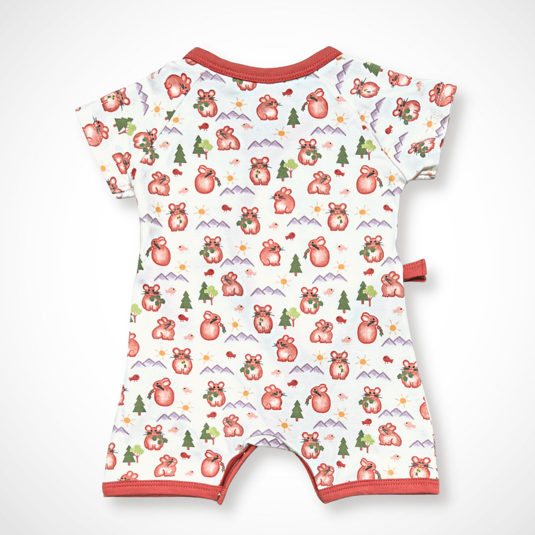 Pika Kimono Shorty | Organic Pima Cotton - Tenth &amp; Pine - Summer Outfits - 0 - 3M - Kolorful