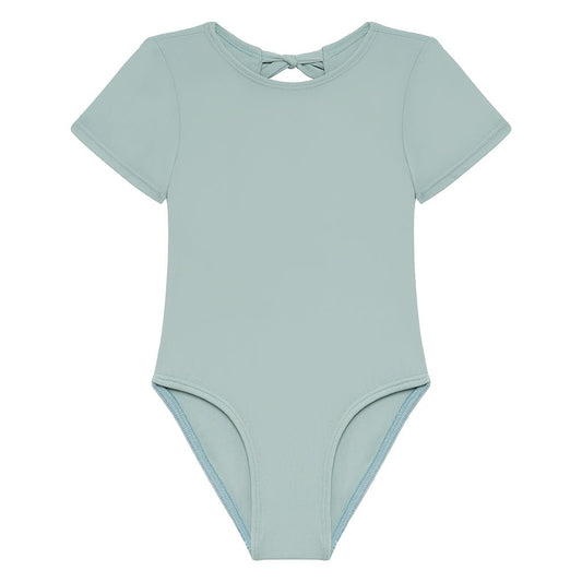 Powder Blue Mini Short Sleeve One - Piece - Tenth & Pine - Mini Swimwear - 0 - 6 Months - Powder Blue - Montce