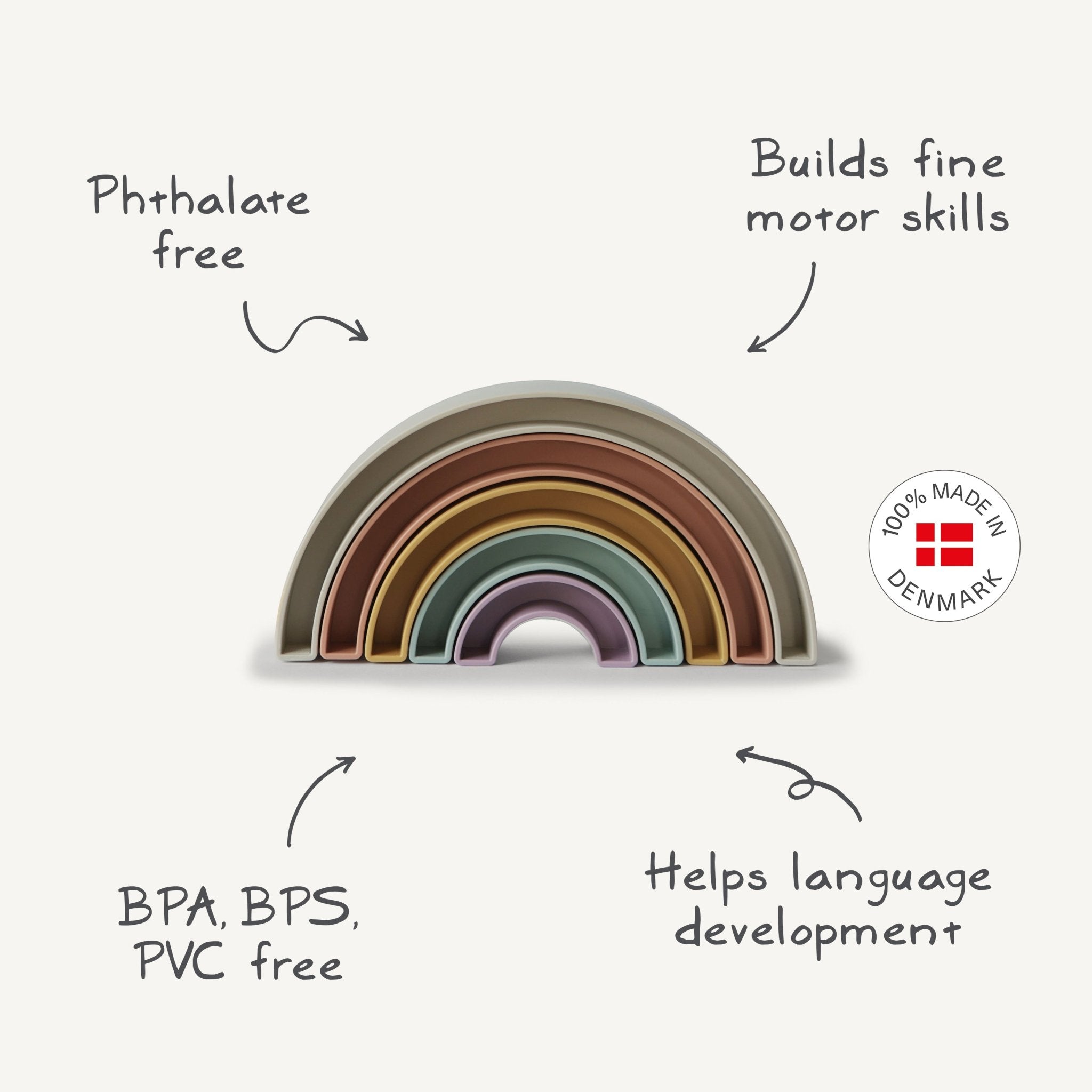 Rainbow Stacker Toy - Tenth &amp; Pine - toys - Sol