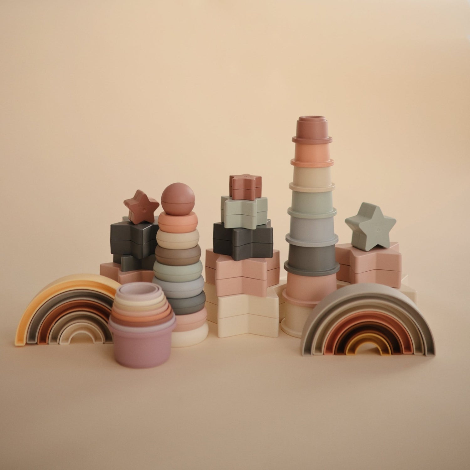 Rainbow Stacker Toy - Tenth &amp; Pine - toys - Sol