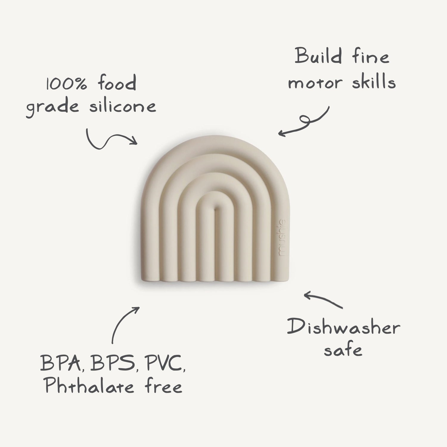 Rainbow Teether - Tenth &amp; Pine - teether - Shifting Sand