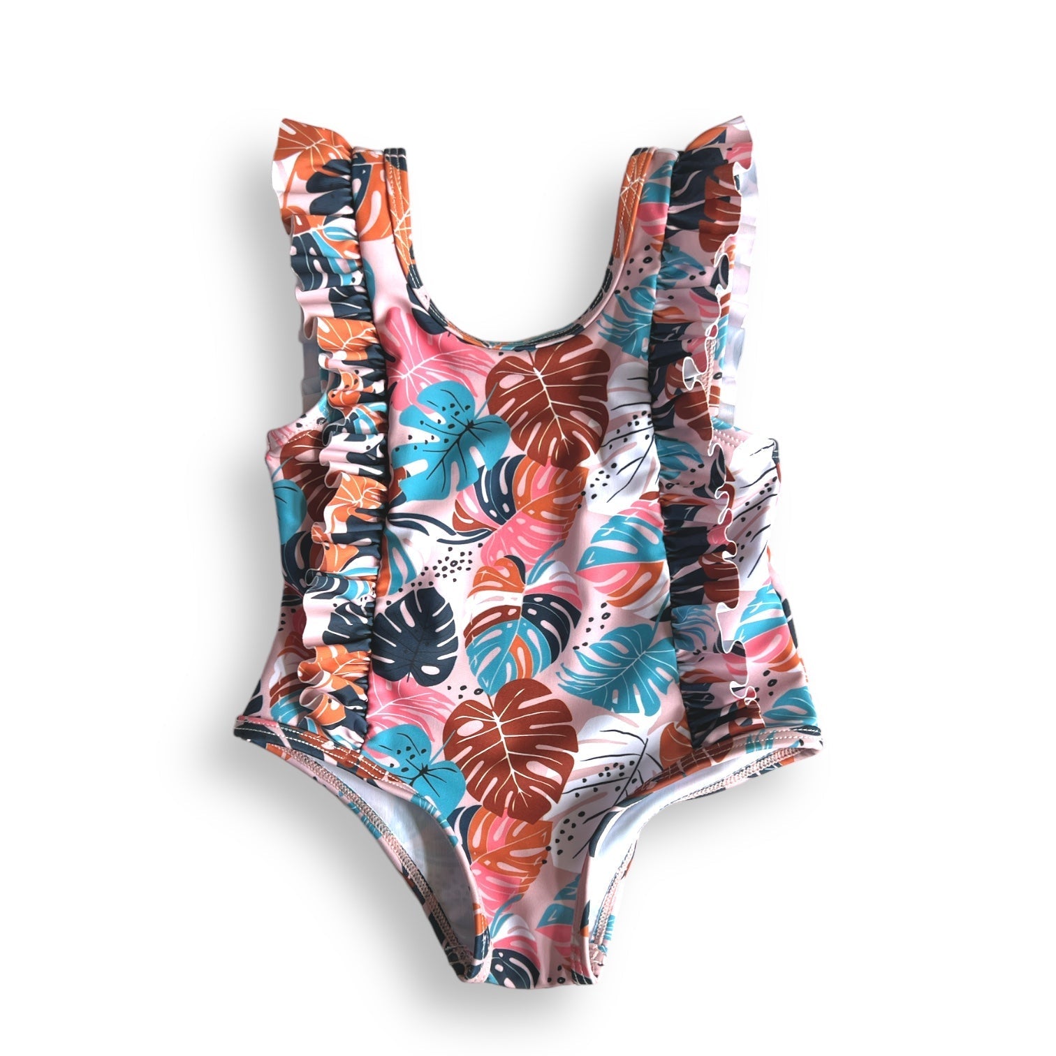 RUFFLE SWIMSUIT - Monstera - Tenth &amp; Pine - Ruffle Swimsuit - 6/12m - millie + roo