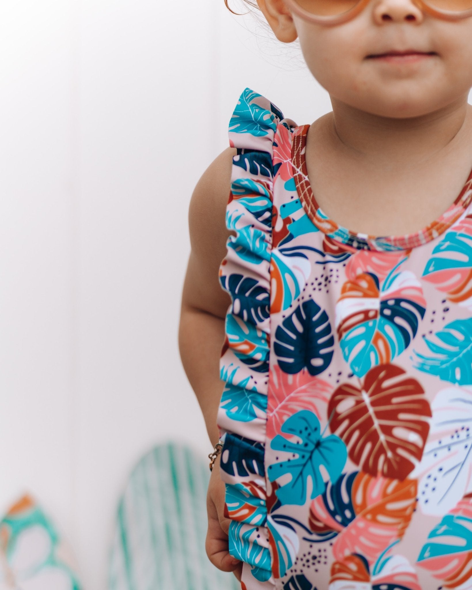 RUFFLE SWIMSUIT - Monstera - Tenth &amp; Pine - Ruffle Swimsuit - 6/12m - millie + roo