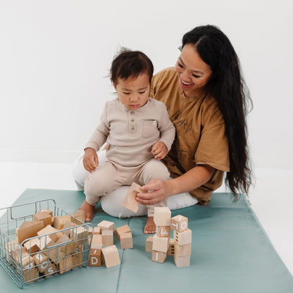 Sage Vegan Leather Mat - Tenth &amp; Pine - Vegan Leather Padded Mat - Standard