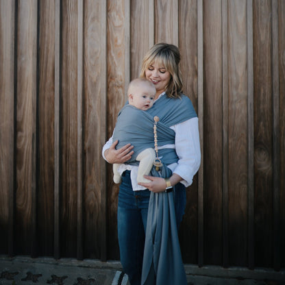 Silicone Pacifier Clip | Luna - Tenth &amp; Pine - Pacifier Clip - Faux Wood