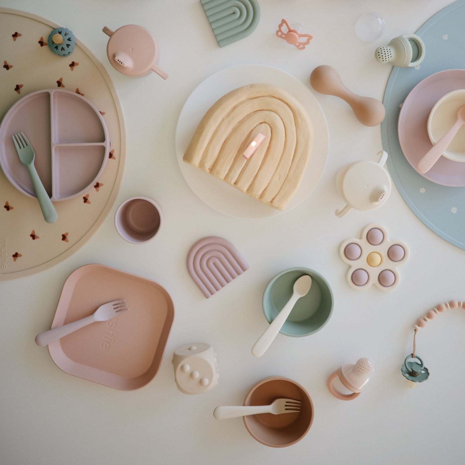 Silicone Pacifier Clip | Luna - Tenth &amp; Pine - Pacifier Clip - Faux Wood