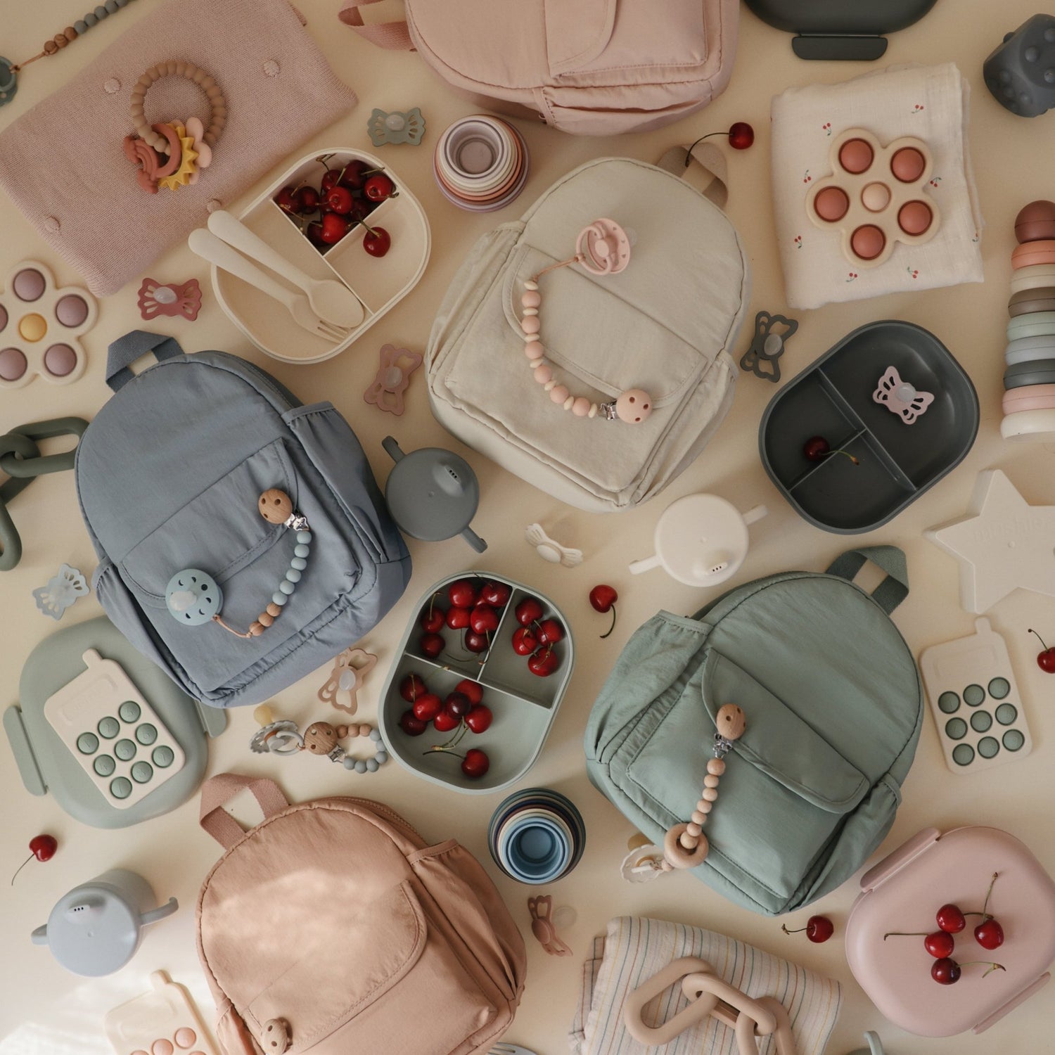 Silicone Pacifier Clip | Luna - Tenth &amp; Pine - Pacifier Clip - Faux Wood