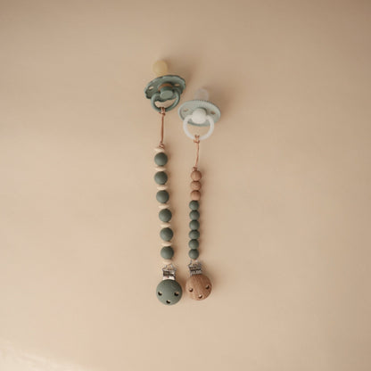 Silicone Pacifier Clip | Luna - Tenth &amp; Pine - Pacifier Clip - Dried Thyme