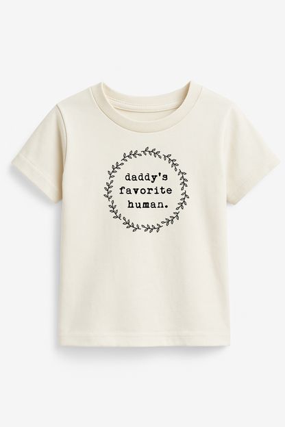 Daddy’s Favorite Human Organic Kids T-Shirt