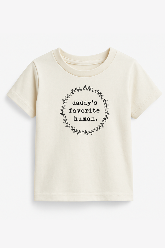 Daddy’s Favorite Human Organic Cotton Kids T-Shirt Short Sleeve