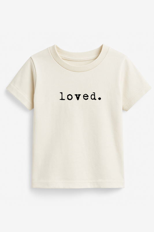 Loved. Organic Cotton Kids Tshirt Short Sleeve