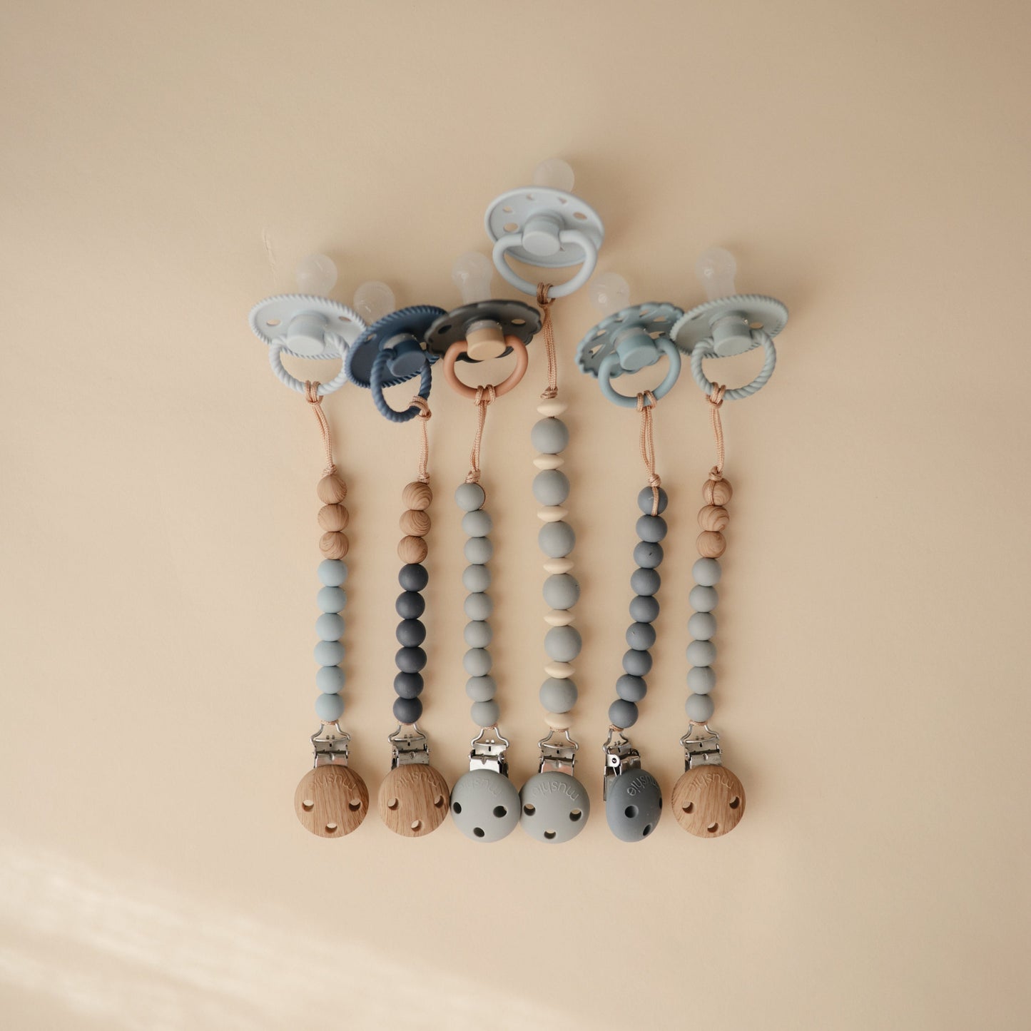 FRIGG Andersen Fairytale Silicone Pacifier 2 - Pack - Tenth & Pine - FRIGG PACIFIERS - 6 - 18 months - Stone Blue/Willow Gray
