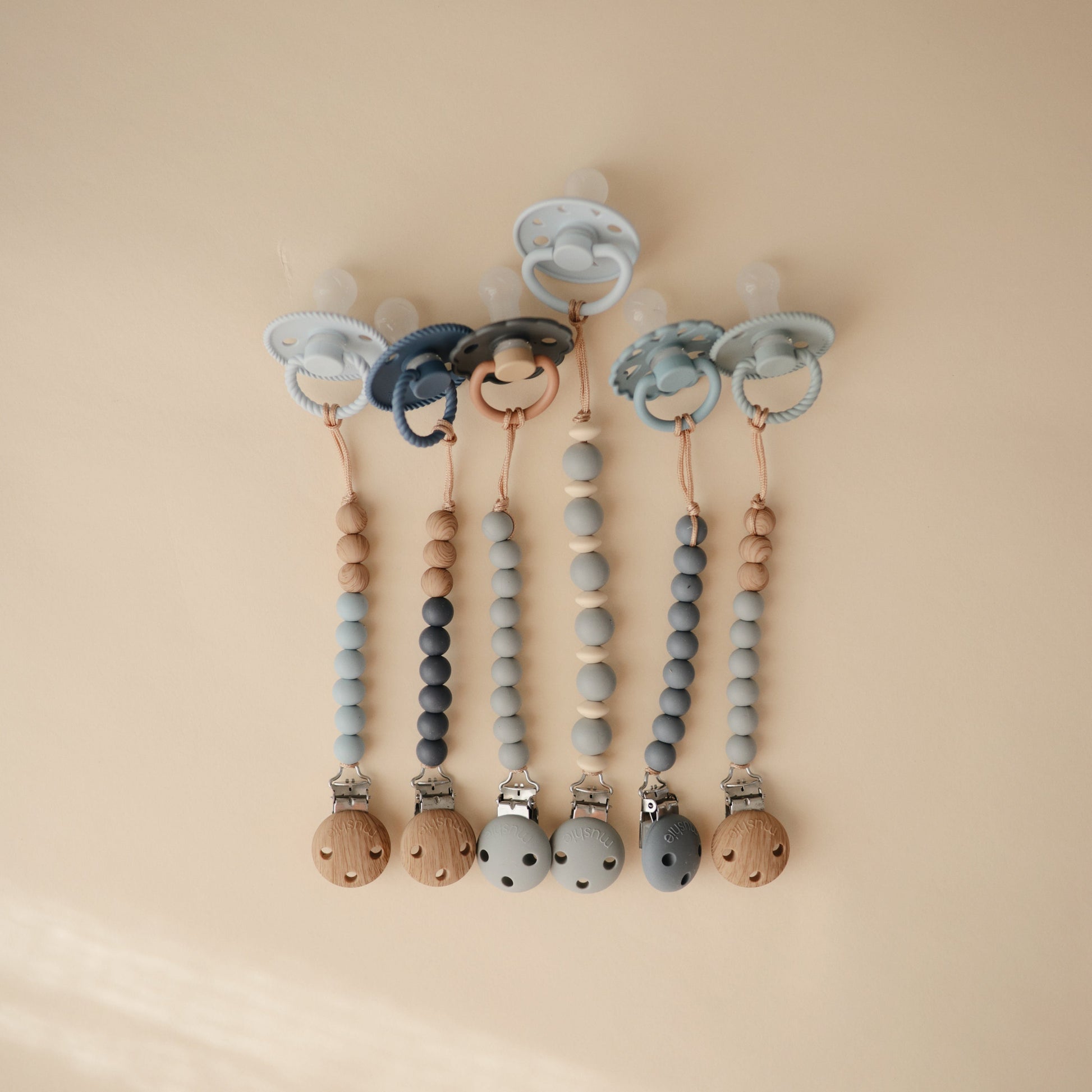 FRIGG Andersen Fairytale Silicone Pacifier 2 - Pack - Tenth & Pine - FRIGG PACIFIERS - 6 - 18 months - Stone Blue/Willow Gray