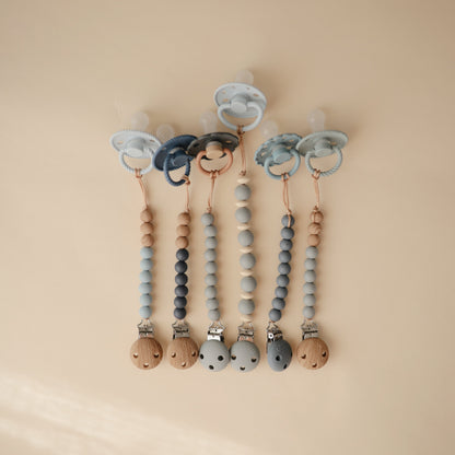 FRIGG Andersen Fairytale Silicone Pacifier 2 - Pack - Tenth & Pine - FRIGG PACIFIERS - 6 - 18 months - Stone Blue/Willow Gray