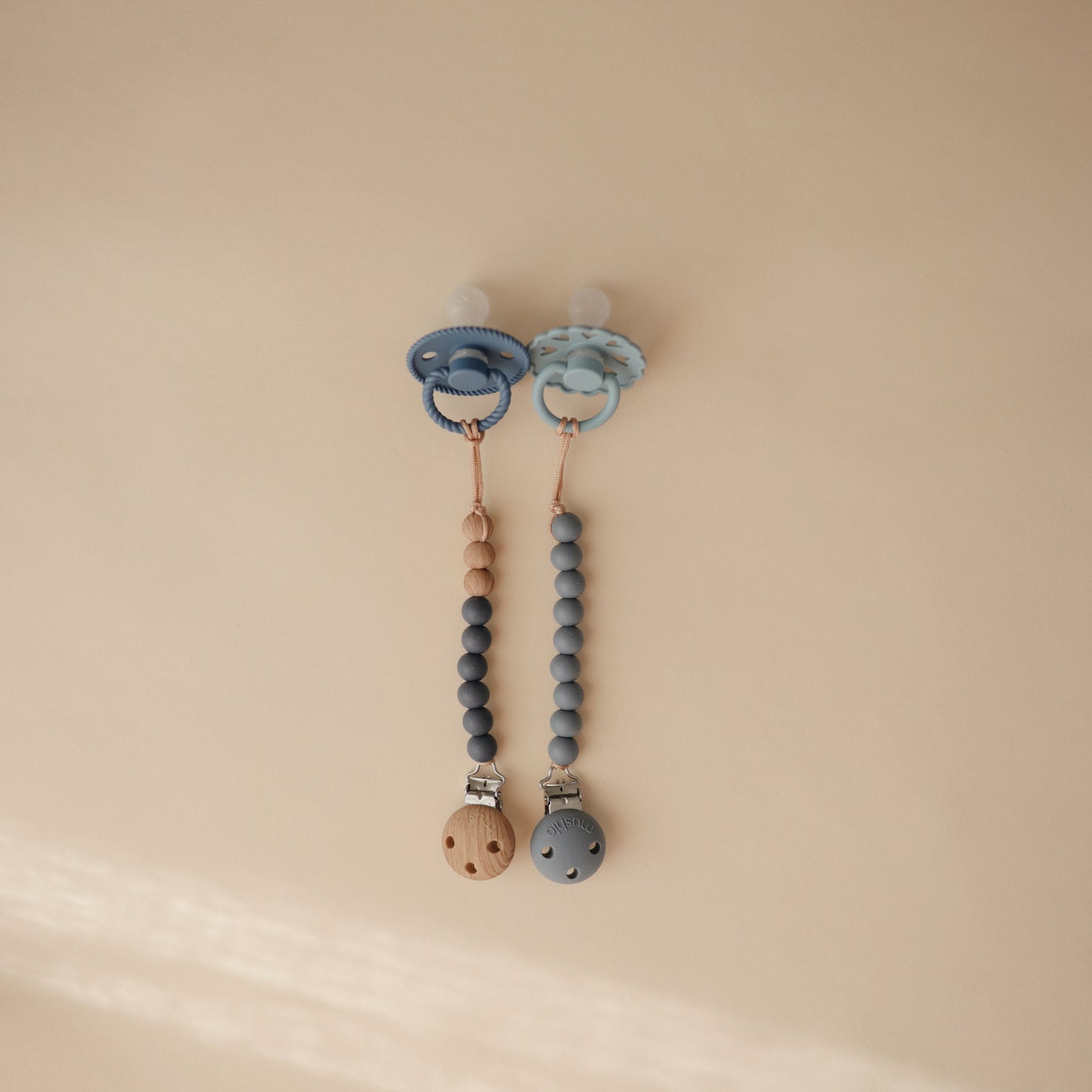 FRIGG Andersen Fairytale Silicone Pacifier 2 - Pack - Tenth & Pine - FRIGG PACIFIERS - 6 - 18 months - Stone Blue/Willow Gray